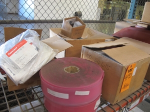 LOT TO INCLUDE: 3 INCH SLEEVING, SHRINK TUBING, THERMON ENCLOSURES, ADHESIVE STRIPS, POWER STRUT PLATES. LOADING & HANDLING FEE $15-4193